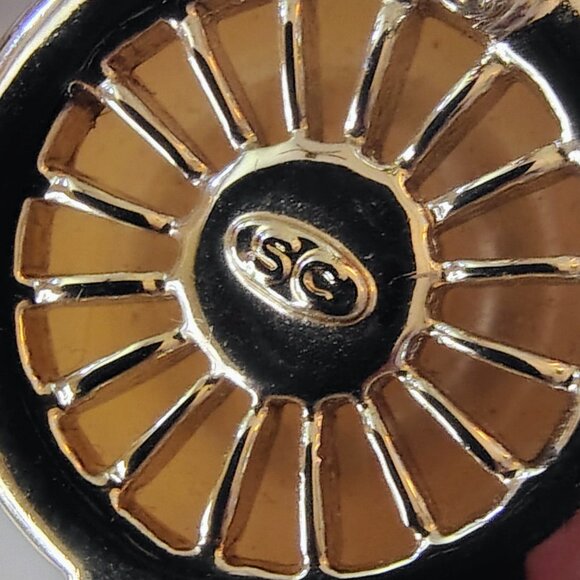 Vtg Pearl Art Deco Style Brooch & Clip Earrings Jewelry Set Signed Sarah Cov. - Picture 2 of 6